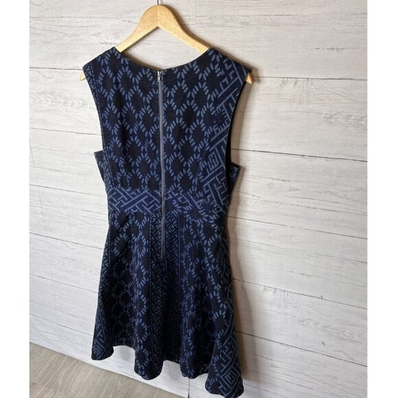 Plenty by Tracy Reese Dress Womens Size 8 Diamond Tribal Sleeveless Denim Funky - Picture 7 of 16